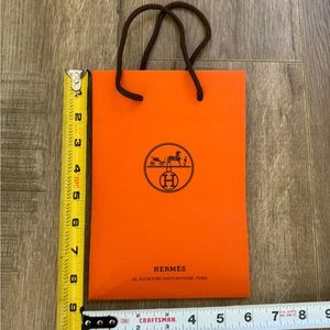 Hermes Small Orange Shopping Gift bag